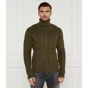 Swetry męskie - GUESS Golf EVANDER | Regular Fit | z dodatkiem wełny - miniaturka - grafika 1