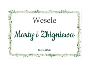 Plakat Weselny personalizowany - 90x60 cm - Wesele i ślub - miniaturka - grafika 1