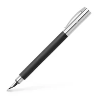 Pióra kulkowe - Faber Castell 148140  fountain Pen Ambition żywica szlachetna, kolor trzonu: czarny/srebrny F148141 - miniaturka - grafika 1