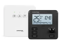 Regulatory i termostaty - Auraton Libra Set czarny tygodniowy, bezprzewodowy regulator temperatury ze sterownikiem urządzenia grzewczego (zestaw) - miniaturka - grafika 1