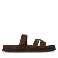 Klapki i japonki damskie - Klapki Tory Burch Ines Sport Slide 163481 Brązowy - miniaturka - grafika 1