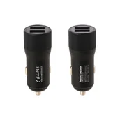 Ładowarki samochodowe - Remax Retour Series RCC221 ładowarka samochodowa 2x USB QC3.0 Quick Charge 3.0 2.4A 30W czarny - miniaturka - grafika 1