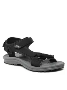 Jack Wolfskin Sandały Wave Breaker M 4052011 Czarny - Klapki i japonki męskie - miniaturka - grafika 1
