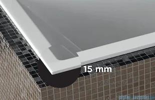 Besco Avita Slim + 170x75cm wanna asymetryczna prawa + syfon #WAV-170-SP+ - Wanny - miniaturka - grafika 7