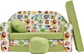 Fotele i pufy dla dzieci - Sofa dziecięca kanapa wersalka rozkładana 160cm + podnóżek i poduszka - Z5 - miniaturka - grafika 1