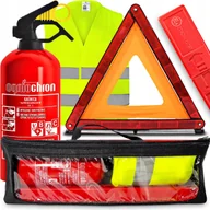 Akcesoria motoryzacyjne - Gaśnica 1kg Trójkąt Ostrzegawczy Kamizelka Odblaskowa Torba Etui Organizer - miniaturka - grafika 1