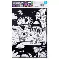 Zabawki kreatywne - Tookyland: zestaw do kolorowania zamszowy - dinozaury, 30x25 cm - miniaturka - grafika 1