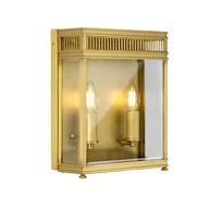 Lampy ogrodowe - Holborn latarnia naścienna mosiądz HL7-M-BB Elstead Lighting - miniaturka - grafika 1