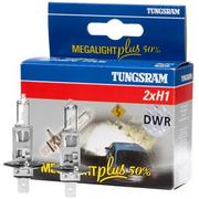 Żarówki samochodowe - TUNGSRAM Żarówki halogenowe Tungsram Megalight Plus +50% H1 12V 55W 2 szt - miniaturka - grafika 1