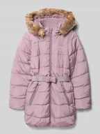 Kurtki i płaszcze dla dziewczynek - Płaszcz pikowany o kroju shaped fit z obszyciem ze sztucznego futra - miniaturka - grafika 1