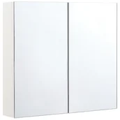 Szafki łazienkowe - Shumee Shumee Szafka łazienkowa wisząca z lustrem 80 x 70 cm NAVARRA 293132 - miniaturka - grafika 1