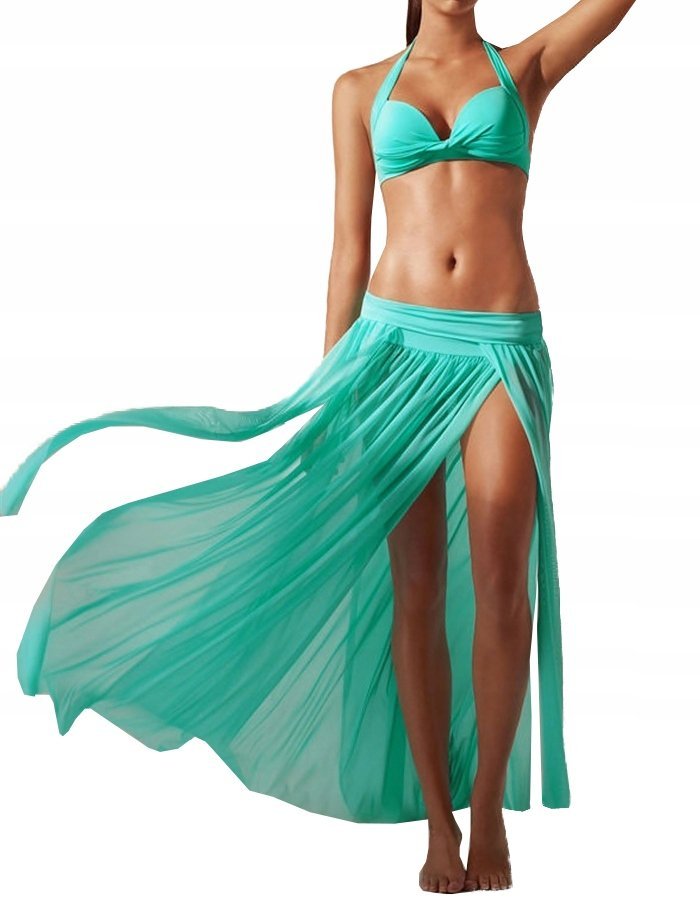 Zwiewna Długa Spódnica Damska Letnia Spódniczka Tiulowa Maxi Plażowa Kolory