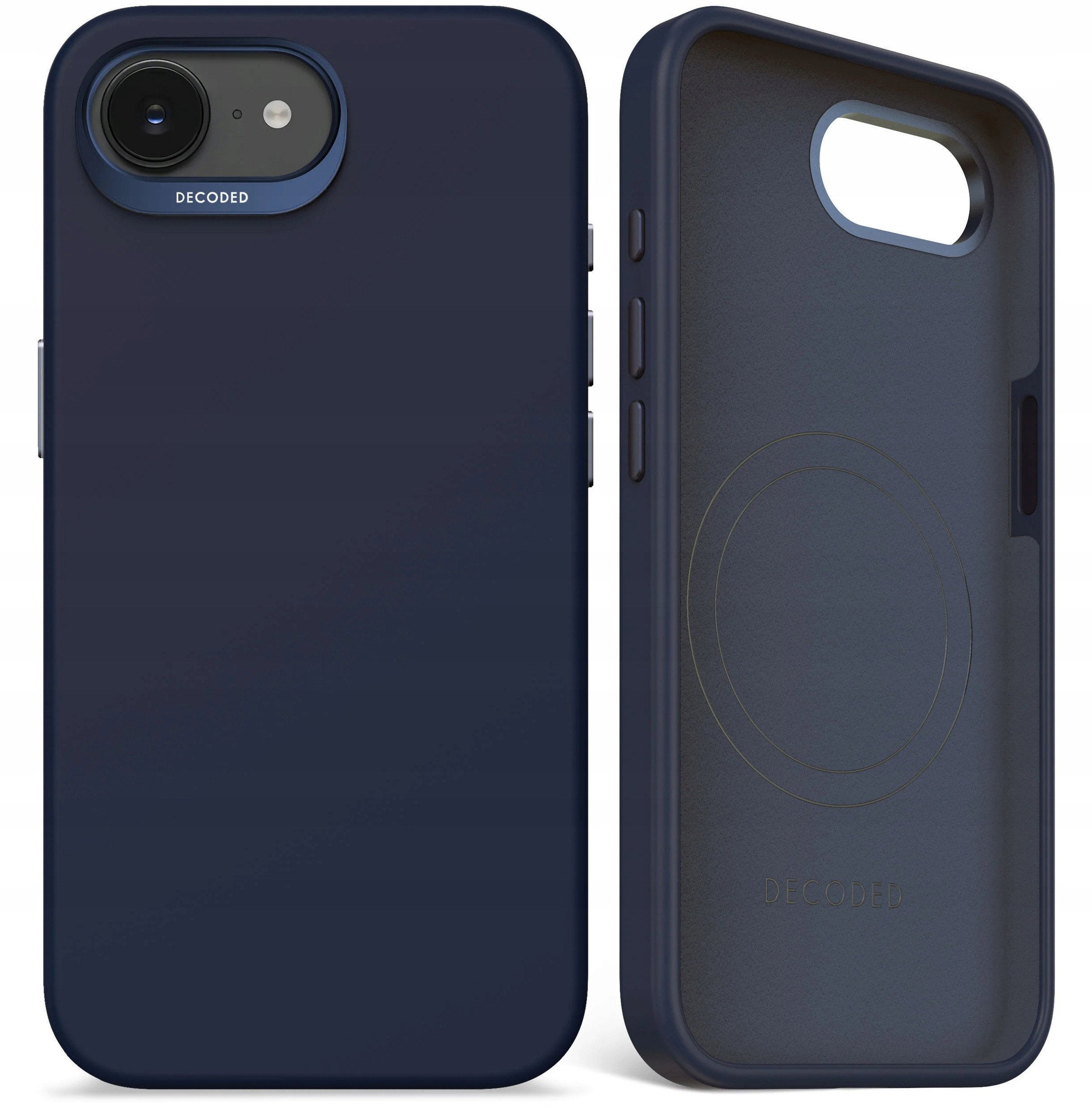 Decoded Silicone Backcover - silikonowa obudowa ochronna do iPhone 16e kompatybilna z MagSafe navy