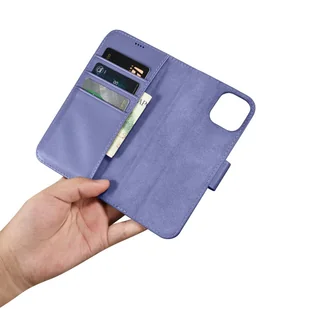 iCarer Wallet Case 2in1 etui iPhone 14 Plus skórzany pokrowiec z klapką Anti-RFID jasnofioletowy (WMI14220727-LP) - Etui i futerały do telefonów - miniaturka - grafika 14