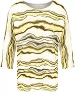 Swetry damskie - GERRY WEBER Edition Sweter damski, Zielony/żółty nadruk, 38 PL - miniaturka - grafika 1