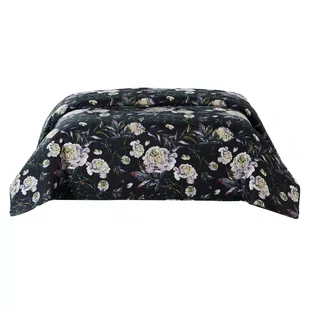 Narzuta 160 x 220 Pikowana Dwustronna Peony Czarny - Narzuty - miniaturka - grafika 1