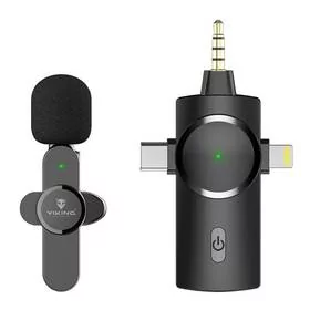 Mikrofon Viking M360, USB-C / Lightning / 3,5 mm jack (VM3603IN1) - Mikrofony komputerowe - miniaturka - grafika 1