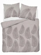 Pościel - Pościel 220x200 beżowa liście Bawełna - miniaturka - grafika 1