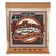 Struny gitarowe  - Ernie Ball Earthwood Medium Light Phosphor Bronze Acoustic Guitar Strings 3 Pack - 12-54 Gauge - miniaturka - grafika 1
