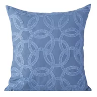 Poszewki na poduszki - Euro Firany Poszewka Z Haftem Dekor Tisa 45 x 45 Niebieski 1222302 - miniaturka - grafika 1