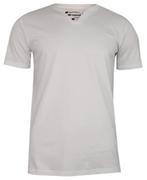 Koszulki męskie - Biały Bawełniany T-Shirt -PAKO JEANS- Męski, Krótki Rękaw, Dekolt w Serek z Guzikami, BASIC - Pako Jeans - miniaturka - grafika 1