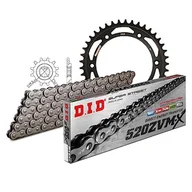 Części motocyklowe - Zestaw łańcuchów DID stal 520ZVM-X / 110 nitowy zamek do Suzuki DR S SH SE 350 ccm rok prod. 1994-1995 - miniaturka - grafika 1