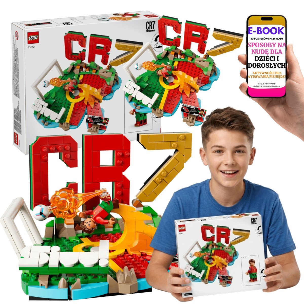 LEGO FOOTBALL CR7 43012 Piłkarska Dekoracja Prezent Dla Kibica Cristiano Ronaldo + E-BOOK-3