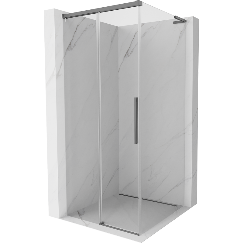 Mexen Rox L kabina prysznicowa rozsuwana 110 x 110 cm, transparent, gun metal - 8C2L-110-110-95-00