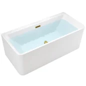 Wanny - Wanna wolnostojąca złoty szczotkowany przelew oraz korek przyścienna 160 cm Sofia Hydrosan - miniaturka - grafika 1