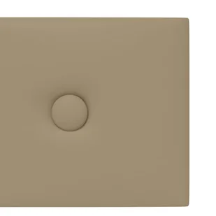 vidaXL Panele ścienne, 12 szt., cappuccino, 90x15 cm, sztuczna skóra 343999 - Panele ścienne i boazeria - miniaturka - grafika 7