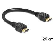 Kable komputerowe i do monitorów - Delock KABEL HDMI-HDMI V1.4 HIGH SPEED ETHERNET 0.25M (AKDEKVH00000004) - miniaturka - grafika 1