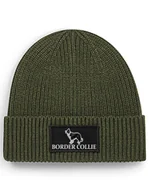 Czapki damskie - Czapka Zimowa Beanie "Border Collie" Zielona Bardzo Ciepła Idealna Na Prezent - miniaturka - grafika 1