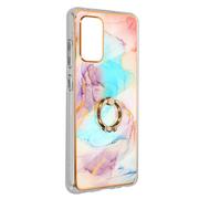 Etui i futerały do telefonów - Etui z dwóch materiałów do Samsunga Galaxy A32 z obrączką w kształcie marmuru - miniaturka - grafika 1