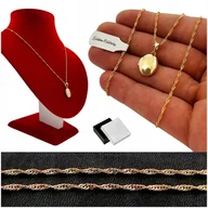 Naszyjniki - Złoty Naszyjnik Ze Stali Chirurgicznej Sekretnik Otwierany 18K Na Prezent - miniaturka - grafika 1