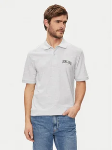 Jack&Jones Polo Josh 12247387 Biały Standard Fit - Koszulki męskie - miniaturka - grafika 1