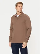 Koszulki męskie - Selected Homme Polo 16095710 Brązowy Regular Fit - miniaturka - grafika 1