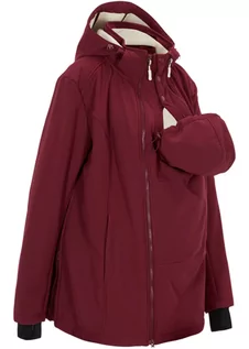 Kurtki damskie - Długa kurtka softshell ciążowa /z wstawką na nosidełko, z polarem barankiem - bonprix - grafika 1