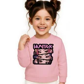 Bluzy dla dziewczynek - BLUZA DZIECIĘCA KPOP DEMON HUNTERS HUNTRIX 110-116 BAWEŁNIANA JAKOŚĆ - miniaturka - grafika 1