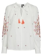 Bluzki damskie - Vero Moda Bluzka w kolorze białym - miniaturka - grafika 1