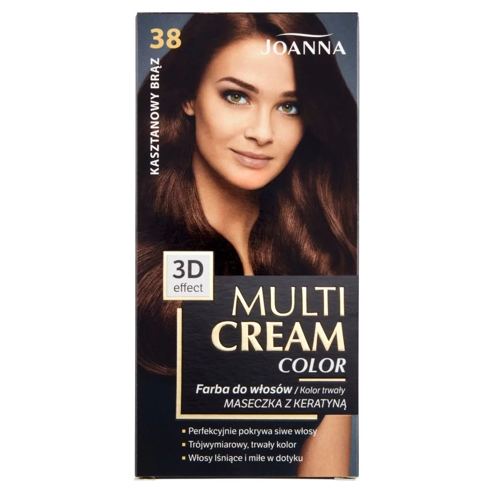 Joanna Multi Cream 3D 38 Kasztanowy Brąz