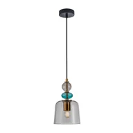 Lampy sufitowe - Lampa wisząca z dymionym kloszem PND-27092B-MC-BRO z serii NAMOS - miniaturka - grafika 1