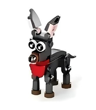 Klocki Konstrukcyjne Zwierzęta Piesek Doberman