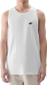 Koszulki męskie - Koszulka męska bez rękawów 4FWMM00TSLEM126 biały - miniaturka - grafika 1