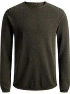 Swetry męskie - Jack & Jones Sweter "Hill" w kolorze oliwkowym - miniaturka - grafika 1
