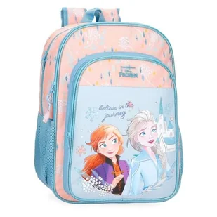 Joumma Disney Frozen Believe in The Journey Plecak szkolny adaptacyjny do wózka niebieski 30 x 40 x 13 cm poliester 16,12 l, Niebieski, Plecak szkolny z możliwością dostosowania do wózka - Plecaki szkolne i tornistry - miniaturka - grafika 1