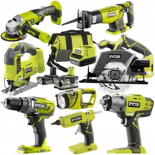 RYOBI ZESTAW COMBO 8 NARZĘDZI 18V KLUCZ +5Ah +2Ah - Zestawy elektronarzędzi - miniaturka - grafika 1