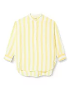 Bluzki damskie - Seidensticker Damska bluzka z długim rękawem Regular Fit, żółty, 36 - miniaturka - grafika 1
