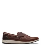 Półbuty męskie - Clarks Skórzane slippersy "ATL Sail Go" w kolorze brązowym - miniaturka - grafika 1