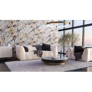 Płytka samoprzylepna marmur biało-złoty rolka 280 x 60 cm PSR-0012 - Panele ścienne i boazeria - miniaturka - grafika 1