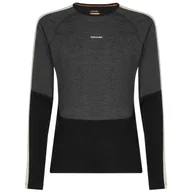 Koszulki sportowe męskie - Męska koszulka Icebreaker Men Merino 200 Oasis+ LS Crewe Rozmiar: L / Kolor: szary/czarny - miniaturka - grafika 1